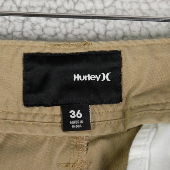 Hurley Cargo Shorts Mens 36 Beige Lightweight Stretch Retro Summer - Picture 8 of 10
